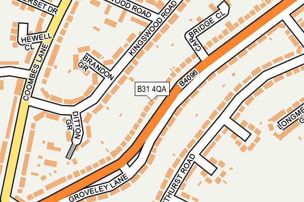 B31 4QA map - OS OpenMap – Local (Ordnance Survey)