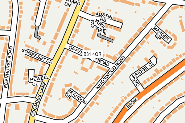 B31 4QR map - OS OpenMap – Local (Ordnance Survey)