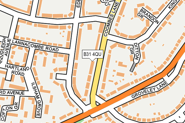 B31 4QU map - OS OpenMap – Local (Ordnance Survey)