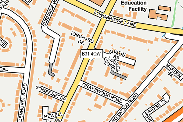B31 4QW map - OS OpenMap – Local (Ordnance Survey)