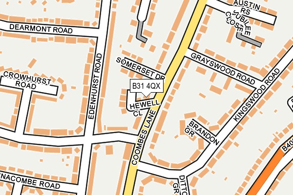B31 4QX map - OS OpenMap – Local (Ordnance Survey)