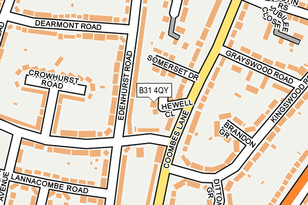 B31 4QY map - OS OpenMap – Local (Ordnance Survey)