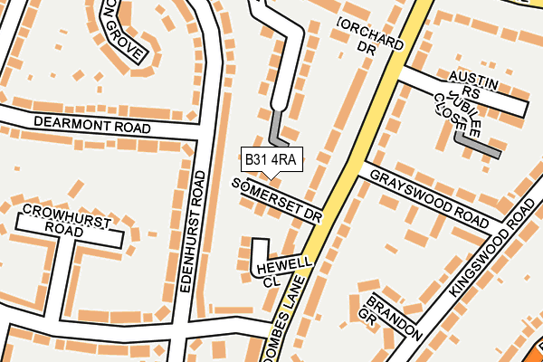 B31 4RA map - OS OpenMap – Local (Ordnance Survey)