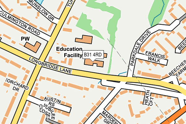 B31 4RD map - OS OpenMap – Local (Ordnance Survey)