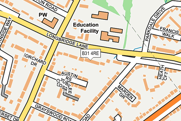 B31 4RE map - OS OpenMap – Local (Ordnance Survey)