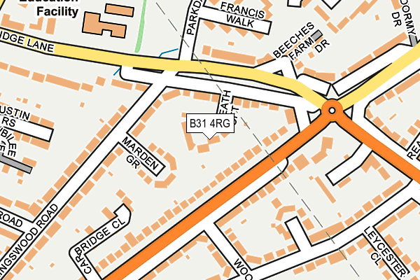 B31 4RG map - OS OpenMap – Local (Ordnance Survey)