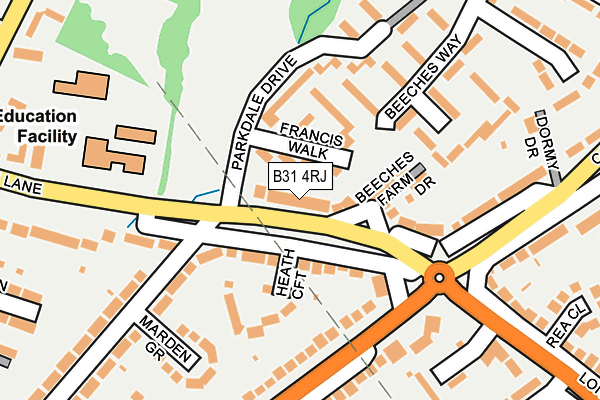 B31 4RJ map - OS OpenMap – Local (Ordnance Survey)