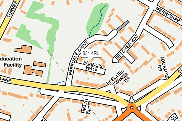 B31 4RL map - OS OpenMap – Local (Ordnance Survey)