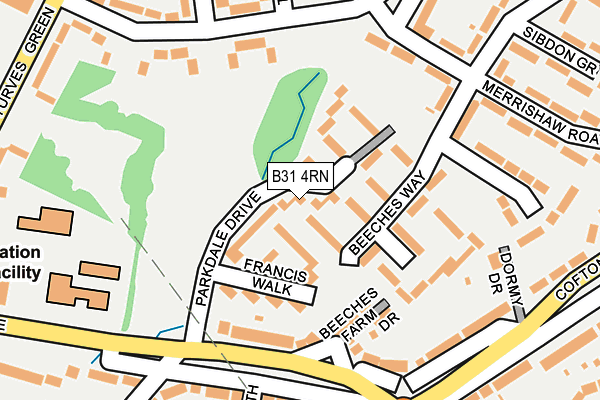 B31 4RN map - OS OpenMap – Local (Ordnance Survey)