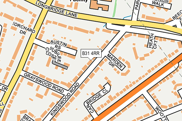 B31 4RR map - OS OpenMap – Local (Ordnance Survey)