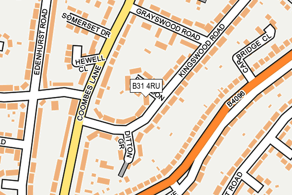 B31 4RU map - OS OpenMap – Local (Ordnance Survey)
