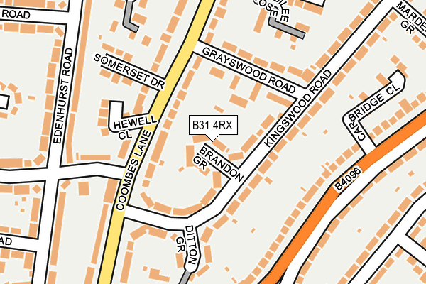 B31 4RX map - OS OpenMap – Local (Ordnance Survey)