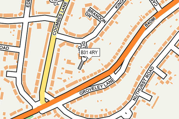 B31 4RY map - OS OpenMap – Local (Ordnance Survey)