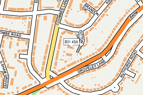B31 4SA map - OS OpenMap – Local (Ordnance Survey)
