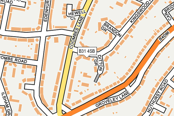 B31 4SB map - OS OpenMap – Local (Ordnance Survey)