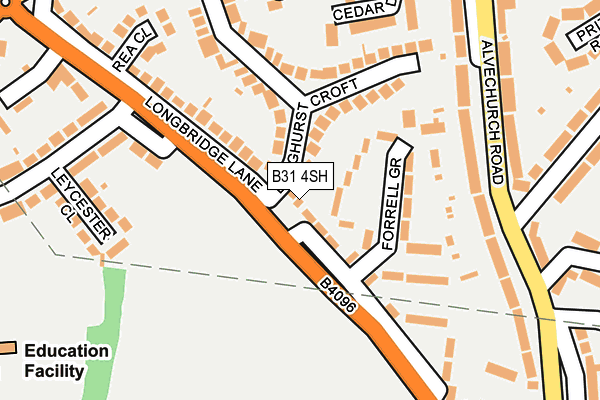 B31 4SH map - OS OpenMap – Local (Ordnance Survey)