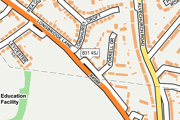 B31 4SJ map - OS OpenMap – Local (Ordnance Survey)