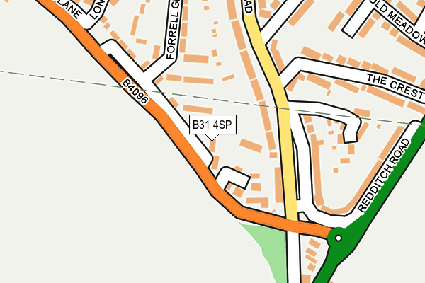 B31 4SP map - OS OpenMap – Local (Ordnance Survey)