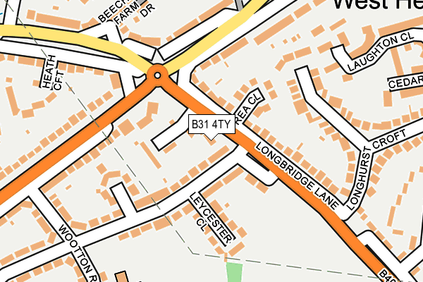 B31 4TY map - OS OpenMap – Local (Ordnance Survey)