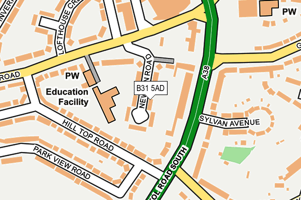 B31 5AD map - OS OpenMap – Local (Ordnance Survey)