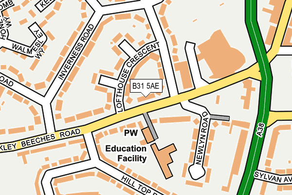 B31 5AE map - OS OpenMap – Local (Ordnance Survey)