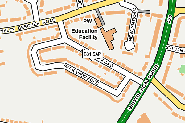 B31 5AP map - OS OpenMap – Local (Ordnance Survey)