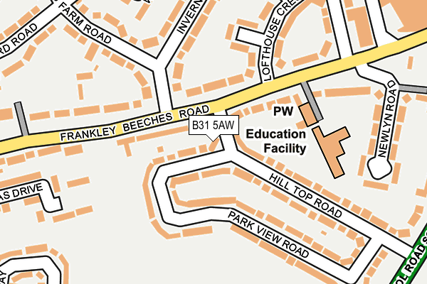 B31 5AW map - OS OpenMap – Local (Ordnance Survey)