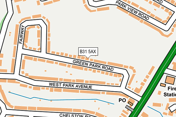 B31 5AX map - OS OpenMap – Local (Ordnance Survey)