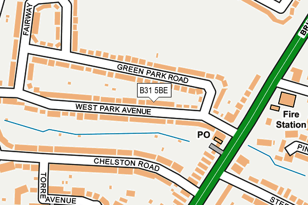 B31 5BE map - OS OpenMap – Local (Ordnance Survey)