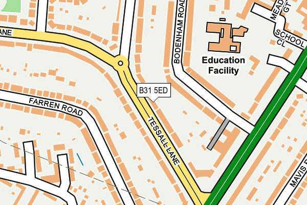 B31 5ED map - OS OpenMap – Local (Ordnance Survey)