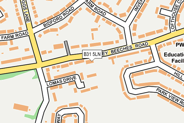 B31 5LN map - OS OpenMap – Local (Ordnance Survey)