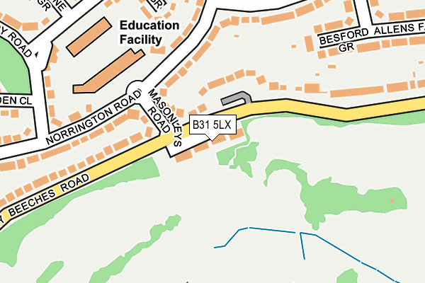 B31 5LX map - OS OpenMap – Local (Ordnance Survey)