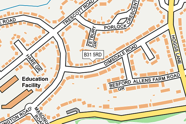 B31 5RD map - OS OpenMap – Local (Ordnance Survey)