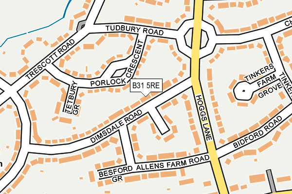 B31 5RE map - OS OpenMap – Local (Ordnance Survey)