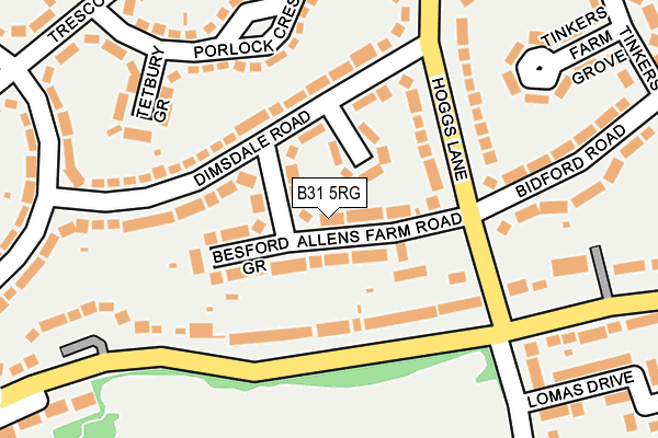 B31 5RG map - OS OpenMap – Local (Ordnance Survey)