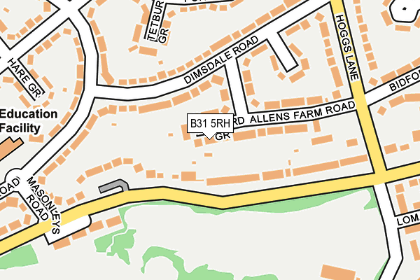 B31 5RH map - OS OpenMap – Local (Ordnance Survey)
