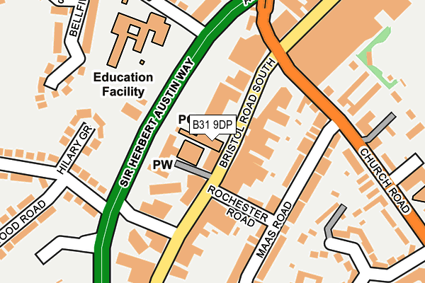 B31 9DP map - OS OpenMap – Local (Ordnance Survey)