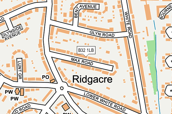 B32 1LB map - OS OpenMap – Local (Ordnance Survey)