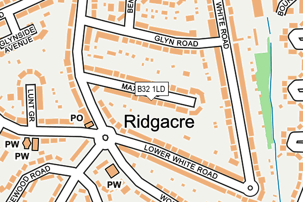 B32 1LD map - OS OpenMap – Local (Ordnance Survey)