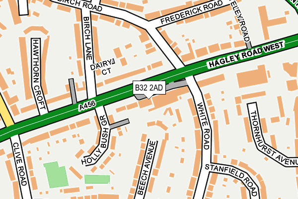B32 2AD map - OS OpenMap – Local (Ordnance Survey)