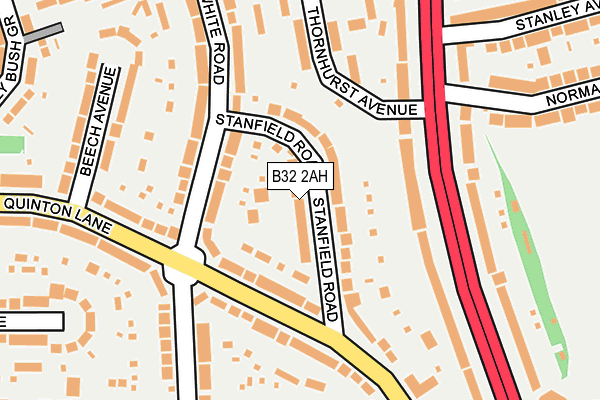 B32 2AH map - OS OpenMap – Local (Ordnance Survey)