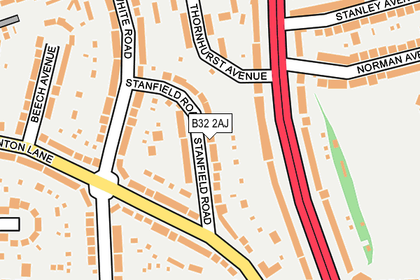 B32 2AJ map - OS OpenMap – Local (Ordnance Survey)