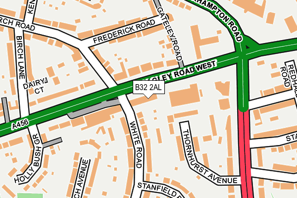 B32 2AL map - OS OpenMap – Local (Ordnance Survey)