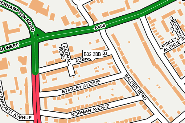 B32 2BB map - OS OpenMap – Local (Ordnance Survey)