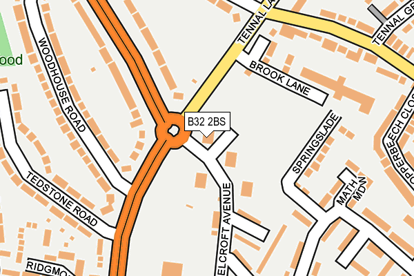 B32 2BS map - OS OpenMap – Local (Ordnance Survey)