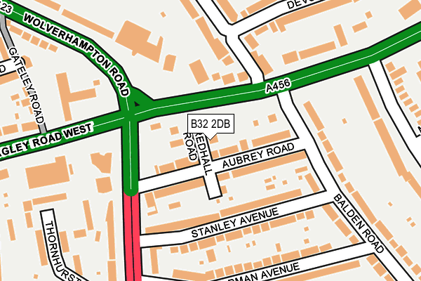 B32 2DB map - OS OpenMap – Local (Ordnance Survey)