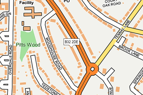 B32 2DE map - OS OpenMap – Local (Ordnance Survey)