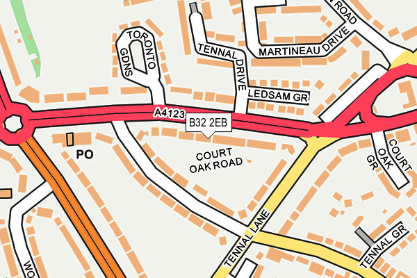 B32 2EB map - OS OpenMap – Local (Ordnance Survey)