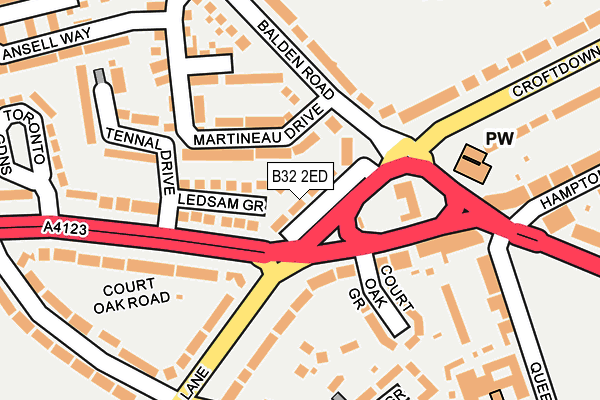 B32 2ED map - OS OpenMap – Local (Ordnance Survey)