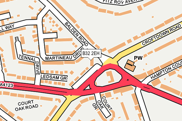 B32 2EH map - OS OpenMap – Local (Ordnance Survey)